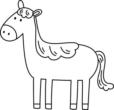 recommend clip art: farm animal doodle outline
