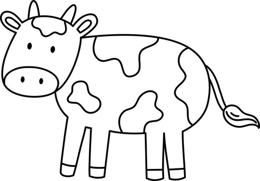 recommend clip art: farm animal doodle outline