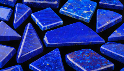 Lapis Lazuli Gemstone, Precious, Blue, Luxury, Jewelry, Gem, Fashion, Accessories, Sparkle, Glitter, Expensive, Rare, Shiny, Elegant, AI Generated