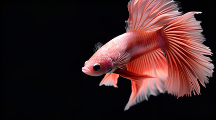 Fototapeta premium peach bettafish closeup