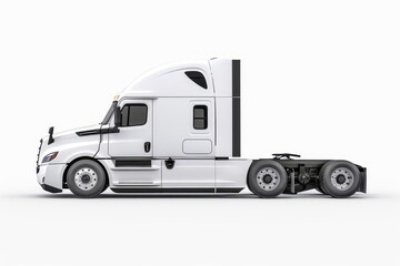 Sleek white truck perfectly isolated Highlighting its design and functionality in a clean and professional manner