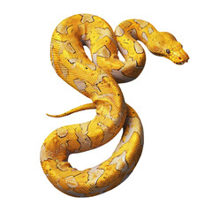 Obraz premium A amethystine python isolated on transparent background, png