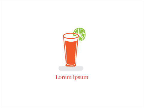 Drink logo,drinking glass vector illustration design,