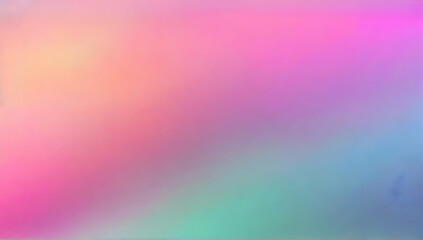 Abstract pastel holographic blurred grainy gradient background. Color gradient background with noise. Colorful digital grain soft noise effect.