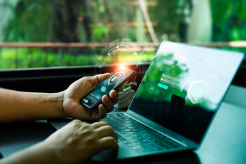 Business people, enhance your cyber security with cutting-edge solutions. Protect data, prevent...