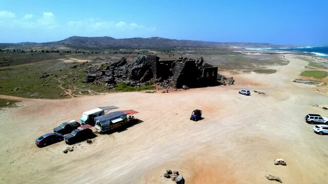 Aruba, Bushiribana Ruins aerial flyover