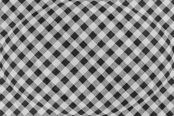 Tissu vichy à petits carreaux noirs et blancs - 745550394