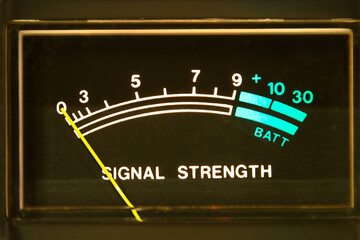 Old dirty radio meter