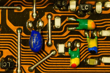 Old dirty circuit board