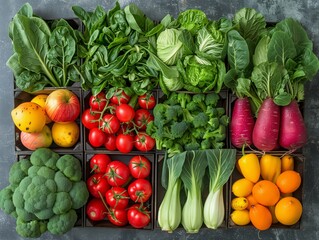 Various types of brightly colored vegetables are beneficial to the body of all genders and ages.