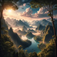 Tuinposter 雄大な自然の風景 © onji
