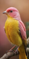 Fototapeta premium red and yellow bird portrait 