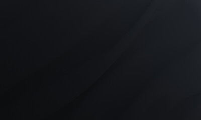 3D render dark wavy mesh fabric background. Black cloth.