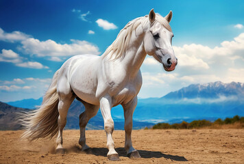 Obraz na płótnie Canvas Horse graceful posture