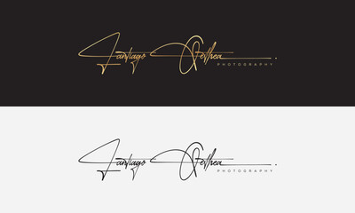 Handwriting logo signature logo Photography logo  design template 