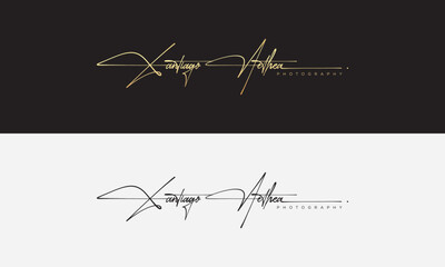 Handwriting logo signature logo Photography logo design template 