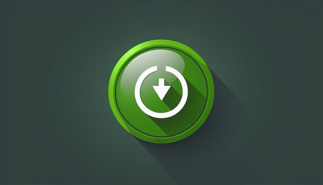 Modern Flat Style Vector Illustration of Download Icon