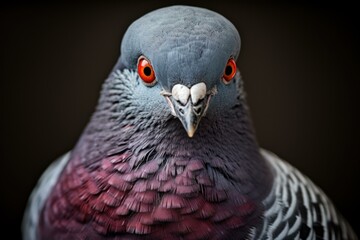 Urban Pigeon bird. Wild animal gray. Generate Ai