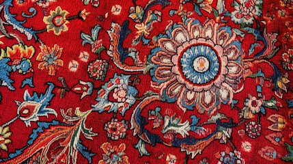 Old Red Persian Carpet Texture