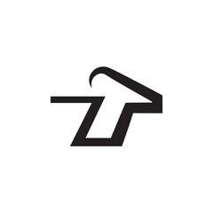 Fototapeta premium goat logo minimalist design icon.