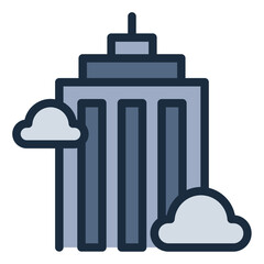 Obraz premium Skyscraper building icon