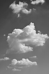 black and white image, buautiful sky with cloud