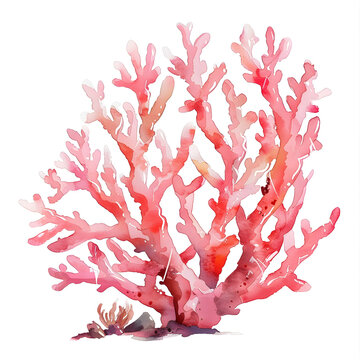 whimsical watercolor corall