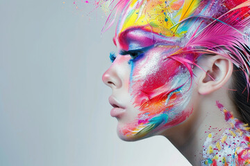 Woman with Paint Face