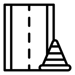 Road construction icon