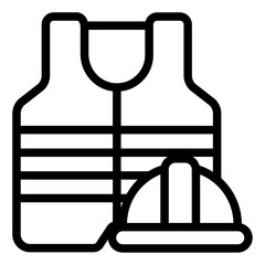 Safety equipment for construction icon