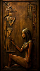 An Egyptian hieroglyph whispering ancient secret history