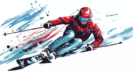 Fototapeta na wymiar Winter Sport Design Vector Illustration Isolated on
