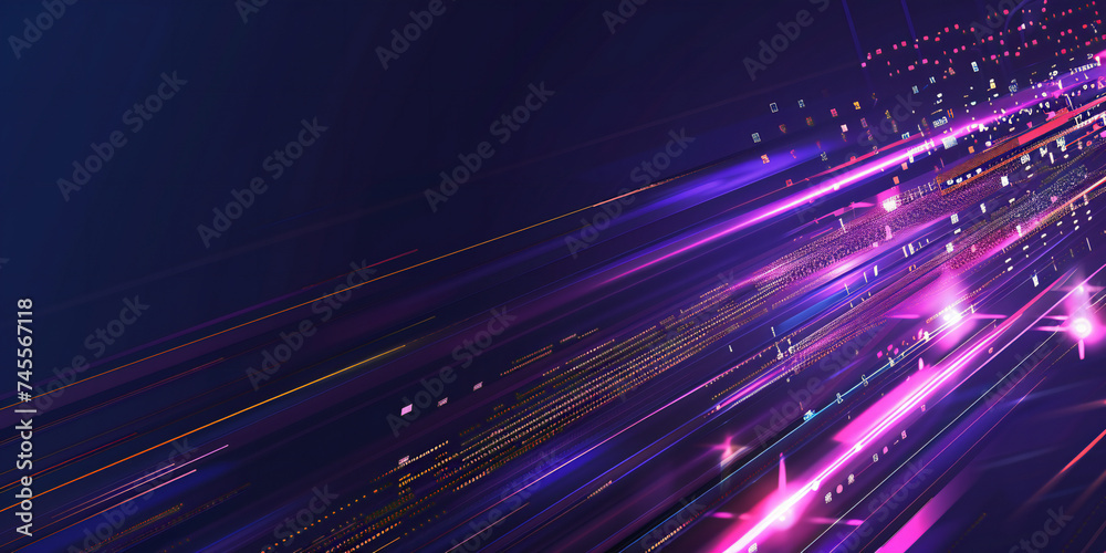 Wall mural future technology line background and light effect cyberpunk style background