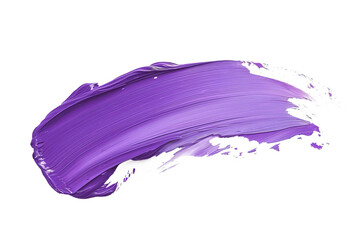 Digital lavender oil paint brush stroke on white background isolated