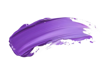 Digital lavender oil paint brush stroke on white background isolated