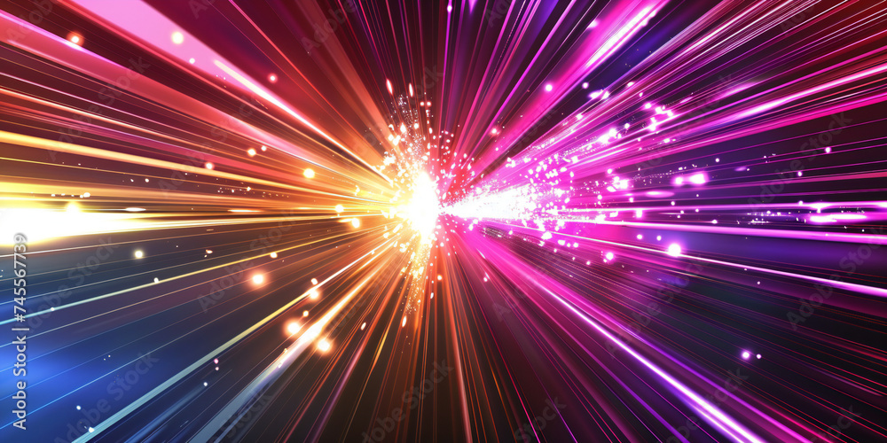 Wall mural future technology line background and light effect cyberpunk style background