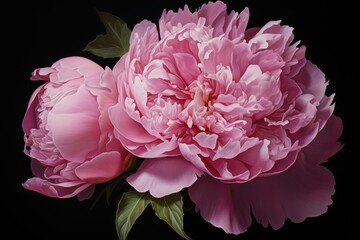 Pink peony flower. Garden floral. Generate Ai