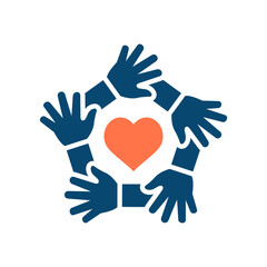 Teamwork icon. Vector illustration isolated on white background.