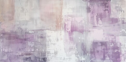 Abstract Painting in Purple and White