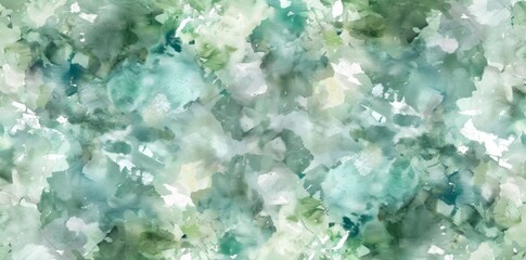 Lush Green and White Leaves Background