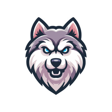 Sporty Angry Husky Mascot Logo Design