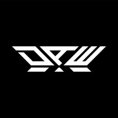 DAW letter logo vector design, DAW simple and modern logo. DAW luxurious alphabet design  