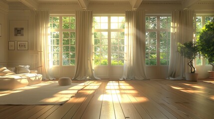 Sunlit Room With Many Windows