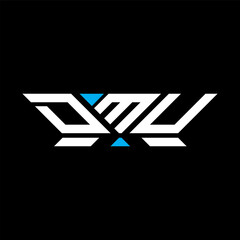 DMU letter logo vector design, DMU simple and modern logo. DMU luxurious alphabet design  