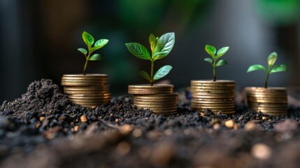 Visualize the journey of financial growth, from initial investment to wealth accumulation, through the lens of finance