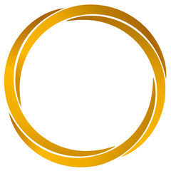 Golden circular frame