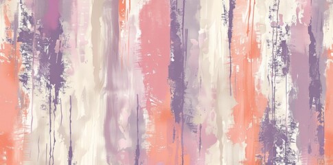 Elegant Pink and Purple Stripes Abstract Painting