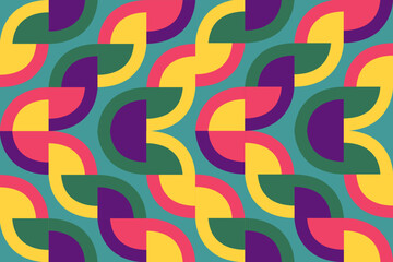 Seamless pattern with colorful geometric shapes. Vector illustration