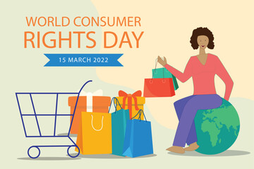 World Consumer Rights Day, Consumer rights day, consumer day, Rights day vector illustration. 15 March