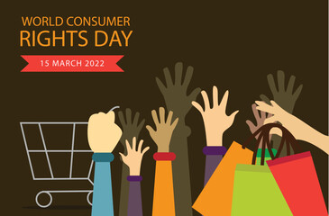 World Consumer Rights Day, Consumer rights day, consumer day, Rights day vector illustration. 15 March